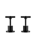 Round Cross Handle Jumper Valve Wall Top Assemblies - Matte Black - MW08JL