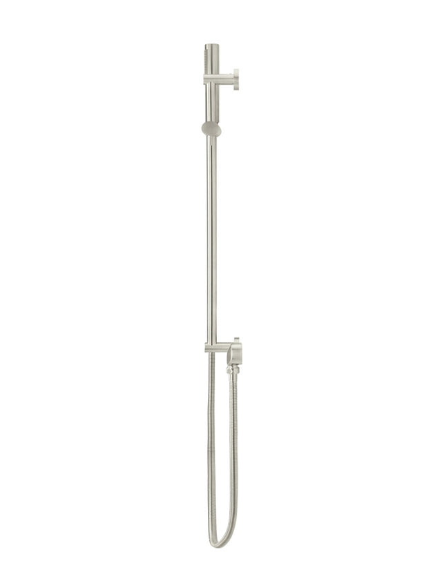 Round Hand Shower on Rail Column - PVD Brushed Nickel (SKU: MZ0402-R-PVDBN) by Meir