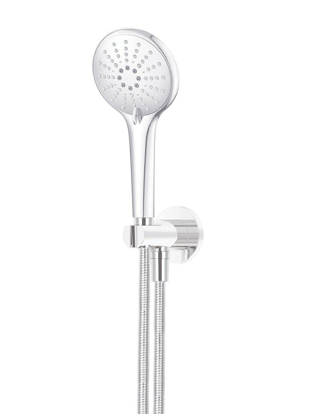 Round Three Function Hand Shower on Fixed Bracket - Polished Chrome (SKU: MZ08-C) by Meir