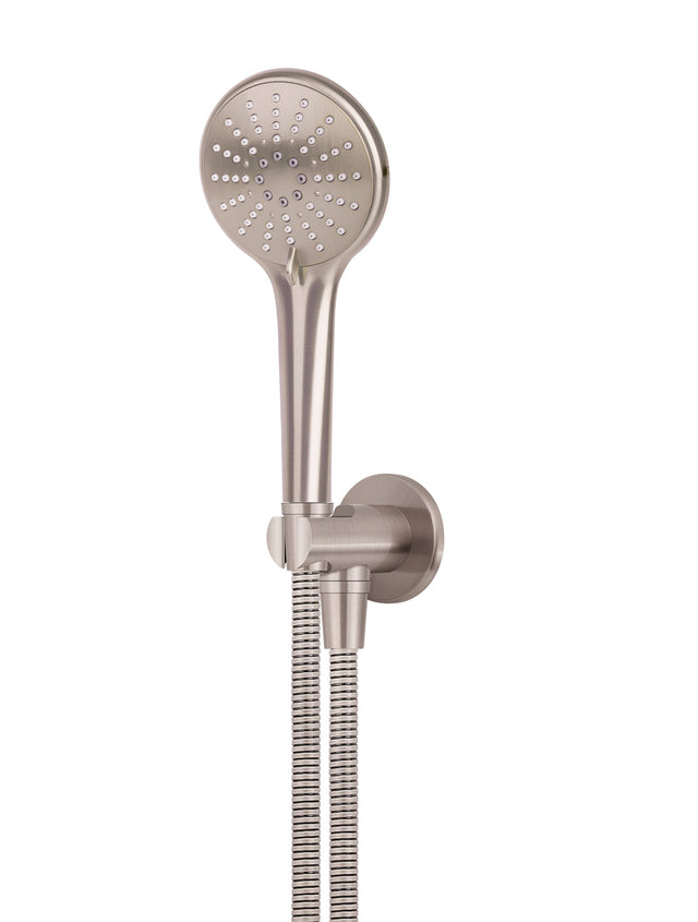 Round Three Function Hand Shower on Fixed Bracket - Champagne (SKU: MZ08-CH) by Meir