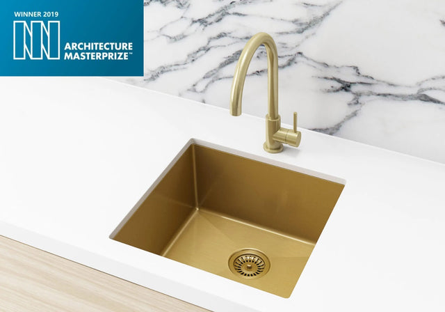 Lavello Kitchen Sink - Single Bowl 450 x 450 - PVD Brushed Bronze Gold