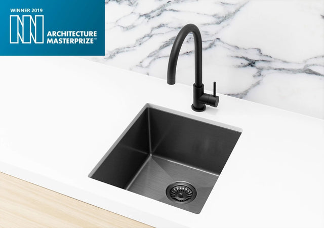 Lavello Kitchen Sink - Single Bowl 380 x 440 - PVD - PVD Gunmetal Black (SKU: MKSP-S380440-PVDGM) by Meir