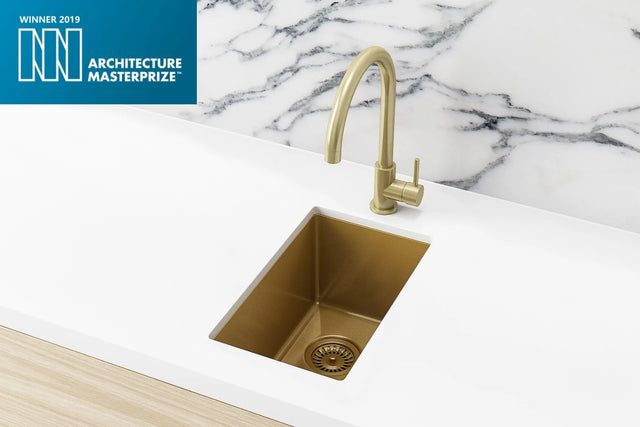 Lavello Bar Sink - Single Bowl 382 x 272 - Brushed Bronze Gold (SKU: MKSP-S322222-PVDBB) by Meir