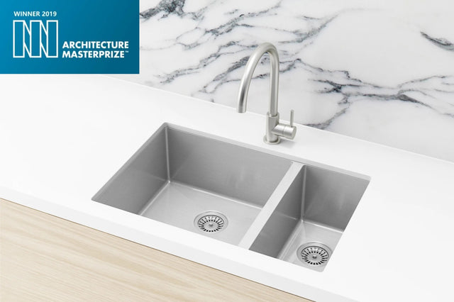 Lavello Kitchen Sink - One & Half Bowl 670 x 440 - PVD Brushed Nickel (SKU: MKSP-D670440-PVDBN) by Meir