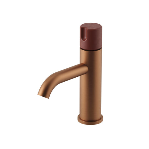 Meir X Nood Co. Alchemy Series Progressive Basin Mixer - Lustre Bronze x Clay