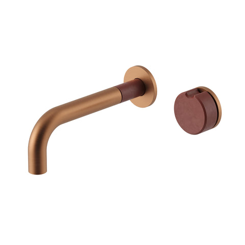 Meir X Nood Co. Alchemy Series Progressive Wall Mixer Set - Lustre Bronze x Clay