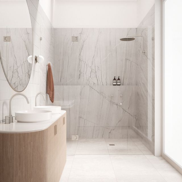 Glass to Glass Shower Door Hinge - Default Title (SKU: MGA01N-PVDBN) by Meir