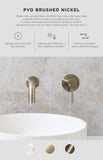 Round Gooseneck Shower Set with 300mm rose, Single-Function Hand Shower - PVD Brushed Nickel - MZ0906-R-PVDBN