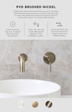 Round Wall Mixer Pinless Handle Trim Kit (In-wall Body Not Included) - PVD Brushed Nickel - MW03PN-FIN-PVDBN
