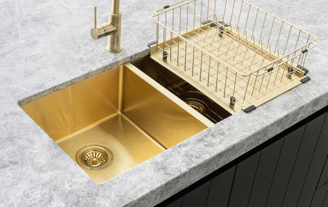 Dish Rack - PVD - Brushed Bronze Gold (SKU: MDR-01-PVDBB) by Meir