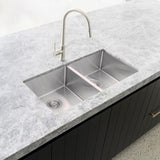 Lavello Kitchen Sink - Double Bowl 760 x 440 - PVD Brushed Nickel - MKSP-D760440-PVDBN