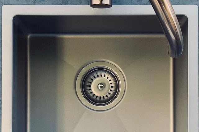 Kitchen Sink - Double Bowl 860 x 440 - Default Title (SKU: MKSP-D860440-PVDBN) by Meir