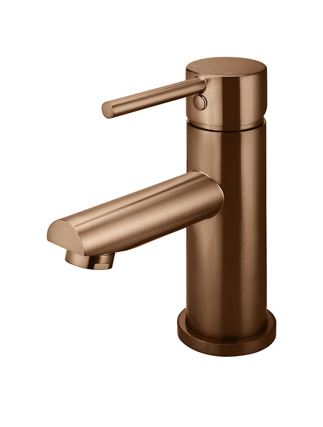 Round Basin Mixer - PVD Lustre Bronze (SKU: MB02-PVDBZ) by Meir