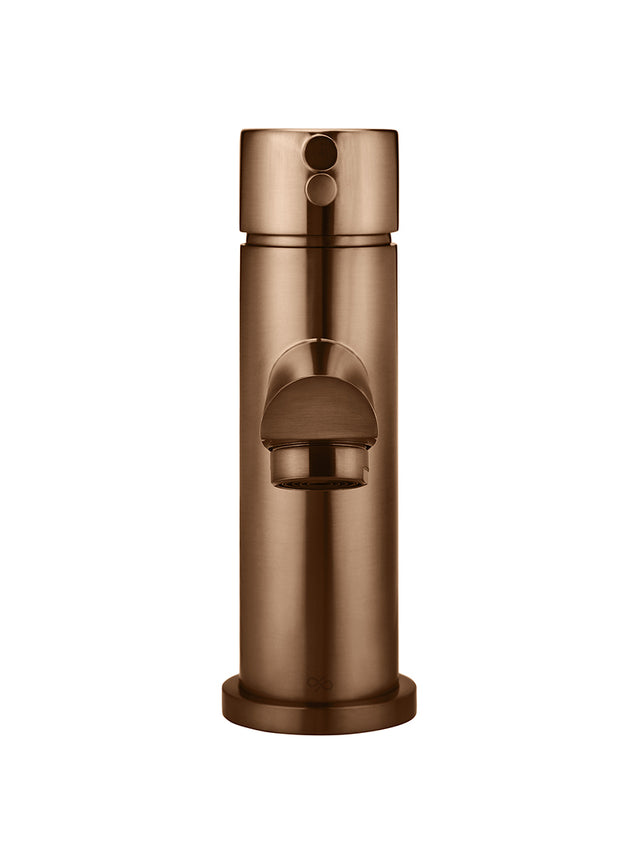 Round Basin Mixer - PVD Lustre Bronze (SKU: MB02-PVDBZ) by Meir