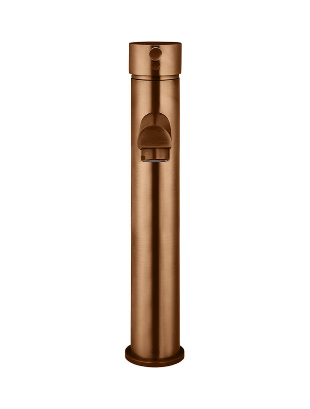 Round Tall Basin Mixer - PVD Lustre Bronze (SKU: MB04-R2-PVDBZ) by Meir