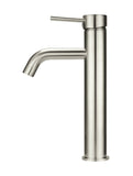 Round Tall Curved Basin Mixer - PVD Brushed Nickel - MB04-R3-PVDBN