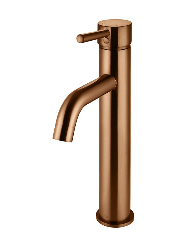 Round Tall Basin Mixer Curved - Default Title (SKU: MB04-R3-PVDBZ) by Meir