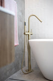 Round Freestanding Bath Spout and Hand Shower - PVD Tiger Bronze - MB09-PVDBB