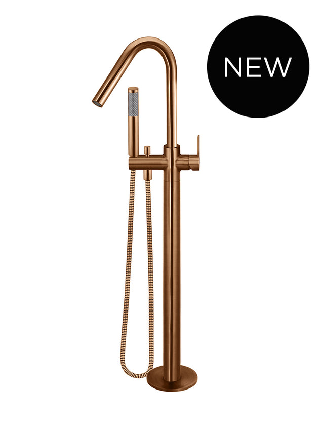 Round Paddle Freestanding Bath Spout and Hand Shower - Default Title (SKU: MB09PD-PVDBZ) by Meir