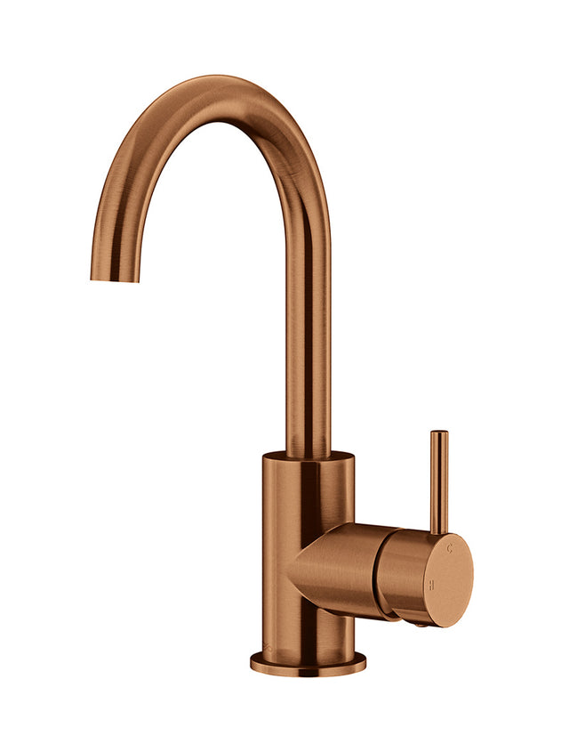 Round Gooseneck Basin Mixer with Cold Start - Default Title (SKU: MB17-PVDBZ) by Meir