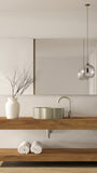 Round Gooseneck Basin Mixer with Cold Start - PVD Brushed Nickel - MB17-PVDBN