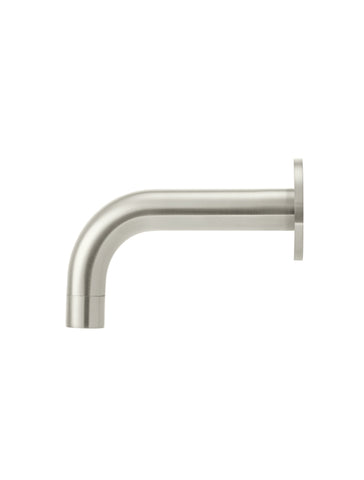 Universal Round Curved Spout 130mm - PVD Brushed Nickel