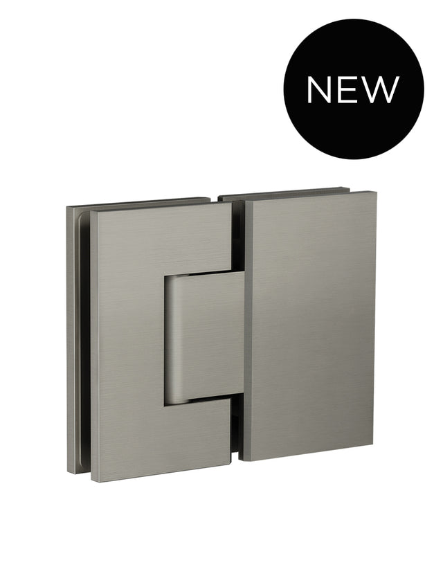 Glass to Glass Shower Door Hinge - Shadow Gunmetal (SKU: MGA01N-PVDGM) by Meir