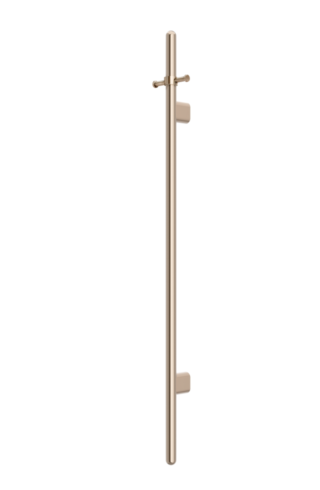 Heated Vertical Towel Rail - Champagne (SKU: MHT02B-CH) by Meir