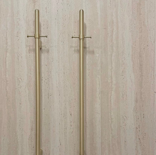 Heated Vertical Towel Rail - Default Title (SKU: MHT02B-PVDBB) by Meir