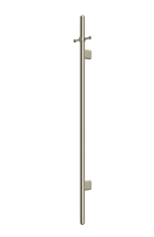 Heated Vertical Towel Rail - PVD Brushed Nickel