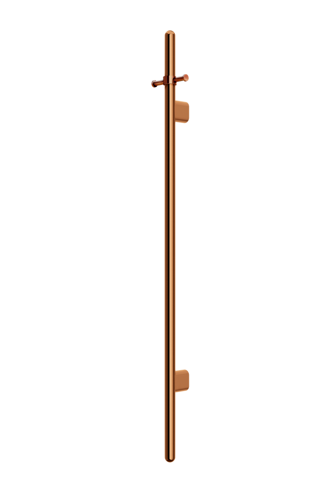 Heated Vertical Towel Rail - Lustre Bronze (SKU: MHT02B-PVDBZ) by Meir