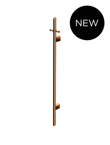 Heated Vertical Towel Rail - Lustre Bronze