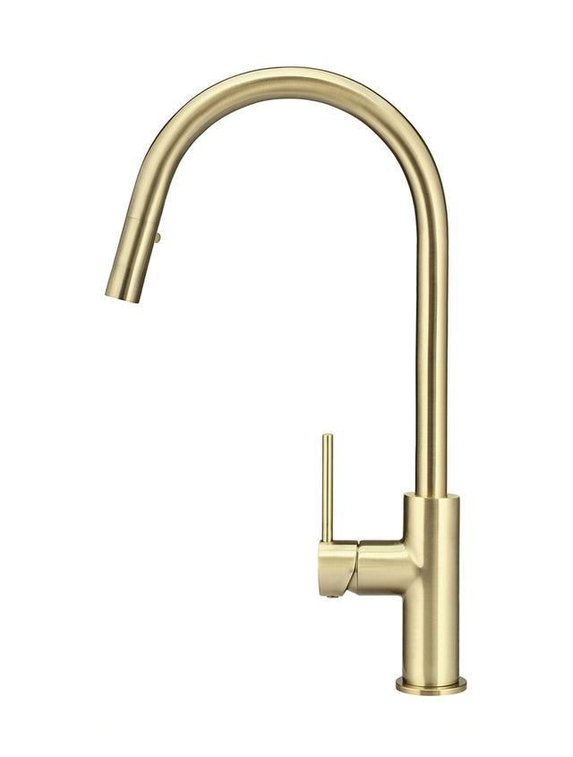 Round Piccola Pull Out Kitchen Mixer Tap - PVD Tiger Bronze (SKU: MK17-PVDBB) by Meir