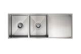 Lavello Kitchen Sink - Double Bowl & Drainboard 1160 x 440 - PVD Brushed Nickel - MKSP-D1160440D-PVDBN