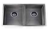 Lavello Kitchen Sink - Double Bowl 860 x 440 -  PVD Gunmetal Black - MKSP-D860440-PVDGM