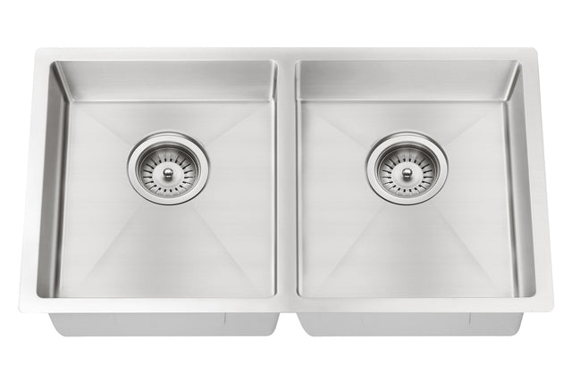 Kitchen Sink - Double Bowl 860 x 440 - Default Title (SKU: MKSP-D860440-PVDBN) by Meir