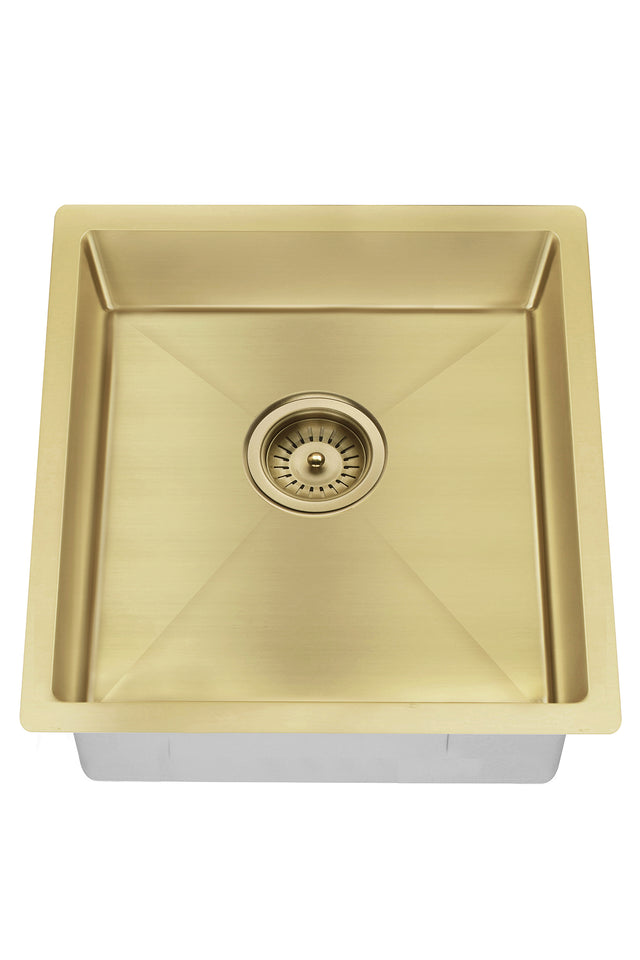 Lavello Kitchen Sink - Single Bowl 450 x 450 - PVD - PVD Brushed Bronze Gold (SKU: MKSP-S450450-PVDBB) by Meir
