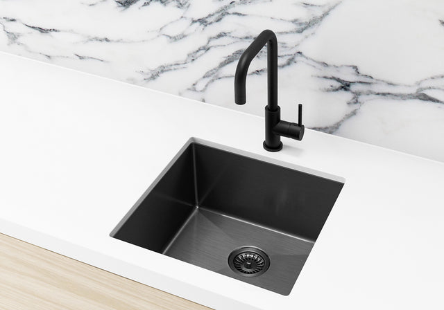 Lavello Kitchen Sink - Single Bowl 450 x 450 - PVD - PVD Gunmetal Black (SKU: MKSP-S450450-PVDGM) by Meir