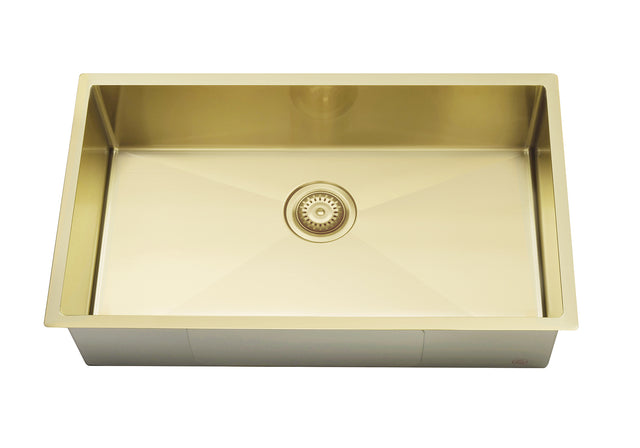 Lavello Kitchen Sink - Single Bowl 760 x 440 - PVD - PVD Brushed Bronze Gold (SKU: MKSP-S760440-PVDBB) by Meir