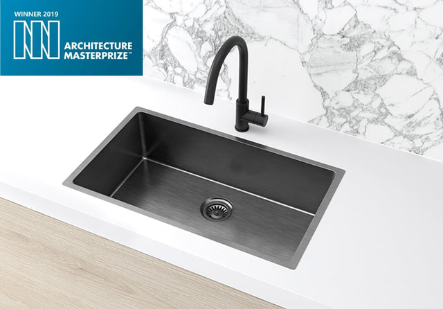 Lavello Kitchen Sink - Single Bowl 760 x 440 - PVD Gunmetal Black