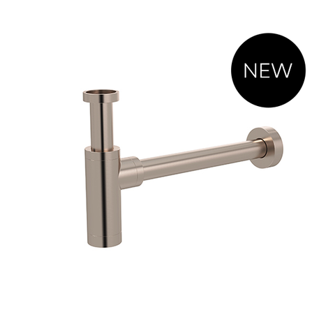 Round bottle trap for 32mm basin waste - Champagne