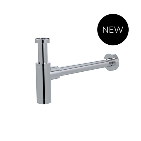 Round bottle trap for 32mm basin waste - Polished Chrome