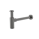 Round bottle trap for 32mm basin waste - PVD Shadow Gunmetal - MP05F-R32-PVDGM
