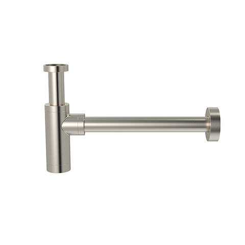 Round bottle trap for 32mm basin waste - PVD Brushed Nickel
