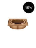 Square Floor Grate Shower Drain 80mm outlet - Lustre Bronze - MP06-80-PVDBZ