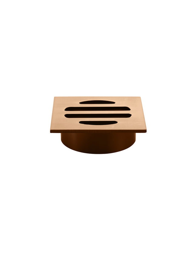 Square Floor Grate Shower Drain 50mm outlet - Default Title (SKU: MP06-50-PVDBZ) by Meir