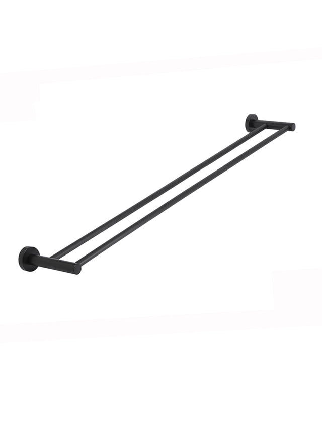 Round Double Towel Rail 900mm - Matte Black (SKU: MR01-R90) by Meir