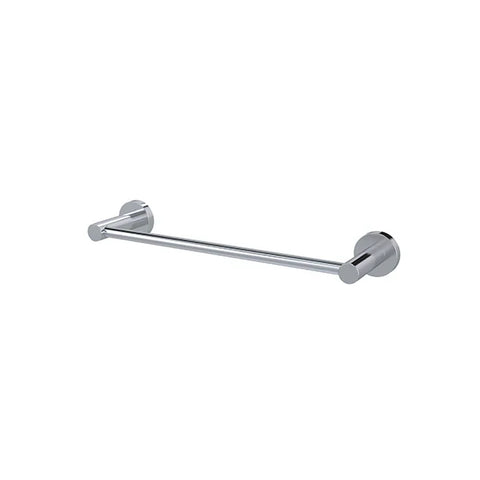 Round Single Towel Rail 300mm - Polished Chrome