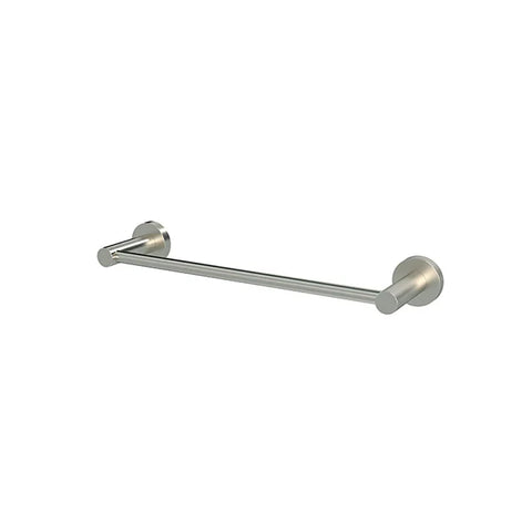 Round Single Towel Rail 300mm - PVD Brushed Nickel