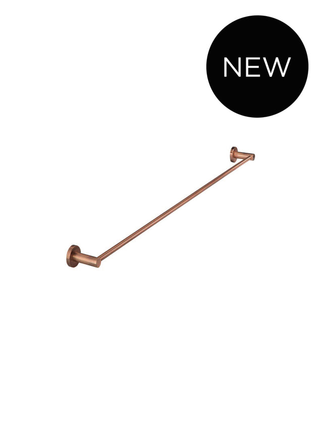 Round Single Towel Rail 600mm - Lustre Bronze